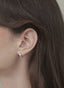 Silver cross hoop earrings| Hoops| Sterling Silver|Gifts for her| Crystal cross hoops| Ball hoops