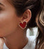 Black Heart Earrings| Red Heart Earrings|