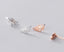 Tiny leaf earrings| Feather studs| Polished| Studs| Sterling Silver| Rose gold