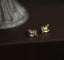 Tiny leaf earrings| Little leaf studs| Polished| Studs| Sterling Silver| Rose gold