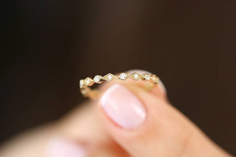 Tiny diamond ring