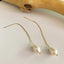 Real freshwater threader pearl earrings | Baroque pearl threader earrings | Dainty | Elegant | Pearls Chain earrings | Holiday | Best Gift