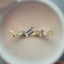 Skinny geometric diamond gold ring |Boho stacking ring | Minimalist | Tiny diamond ring | Emerald cut