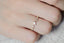 Skinny geometric diamond gold ring |Boho stacking ring | Minimalist | Tiny diamond ring | Emerald cut