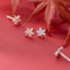 Tiny maple leaf earrings| Apricot Leaf | Little leaves studs| Studs| Sterling Silver| Cute