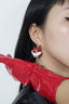 Strawberry earrings| Chocolate |Cream | Fruit earrings