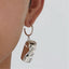 Soda can dangle earring| 3D printed earring| Crushed soda can earring| Gold statement earrings| Sold by single.