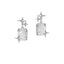Starburst Studs Earrings| Rock sugar earrings | Crystal cube earrings| Sugar cube