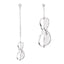 Violin Dangle Earrings| Cello Earrings | Guitar | Mismatched| Asymmetric | Gifts for musicians | Music