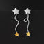 Star balloon earrings | Balloons dangle earrings | Bling star balloons | Diamonds