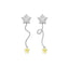 Star balloon earrings | Balloons dangle earrings | Bling star balloons | Diamonds
