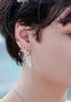 Wheat tassel earrings | Diamond wheat dangle earrings | Bride earrings | Party| Concert