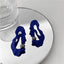 Klein Blue Water-shape Earrings