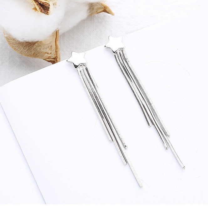 Silver Tassel Earrings