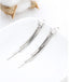 Star Tassel Hoop Earrings| Metal Tassel| Long Statement Earrings| Wedding| Party| Silver Tassel Earrings