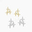 Starburst stud earrings | Eight-pointed star Earrings | Sterling Silver | Elegant | Starry Night