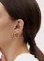 Two Tone Hoop Earrings| Gold and silver hoops| Hypoallergenic hoops | Minimalism| Contrast color hoops | Knot hoop earrings