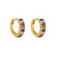 Tiny Gild Hoop Earrings| Hoops| Emerald | Sapphire | Rainbow | Pink| Purple | Dainty| Delicate| Cutest|