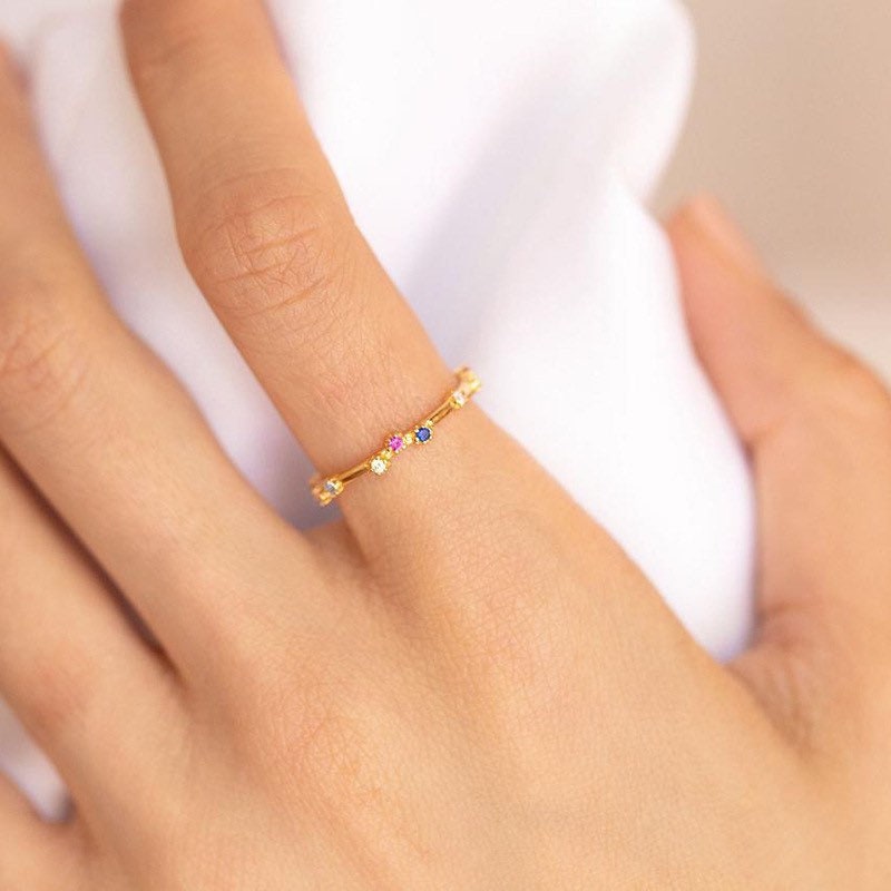 Stackable CZ ring