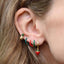 Tiny Enamel Hoops| Huggie Earrings | Individual | Real 18k Gold | Solid Color| Dainty| Delicate| Cutest|