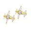 Tiny airplane Earrings| Plane Studs| Gold Studs| Crystal earrings| Jet earrings| Gold plane| Sterling Silver| Cutest